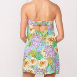 GARDEN PARTY FLORAL STRAPLESS MINI DRESS