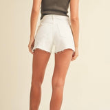 JUST USA WHITE DENIM SHORTS