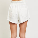 JUST LOUNGING WHITE CLOTH SHORTS