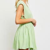 KEY LIME SHORT SLEEVE MINI DRESS