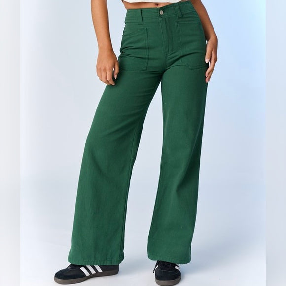 GOING GREEN WIDE LEG PANTS