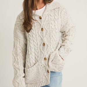 GATHERED BY THE FIRE KNIT CARDIGAN