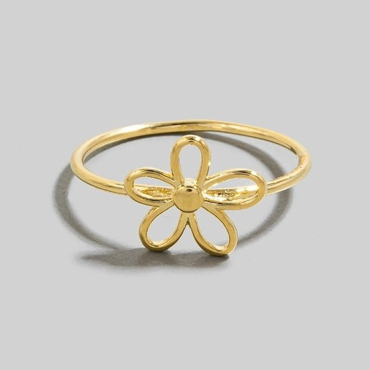 GOLD DIPPED FLOWER RING