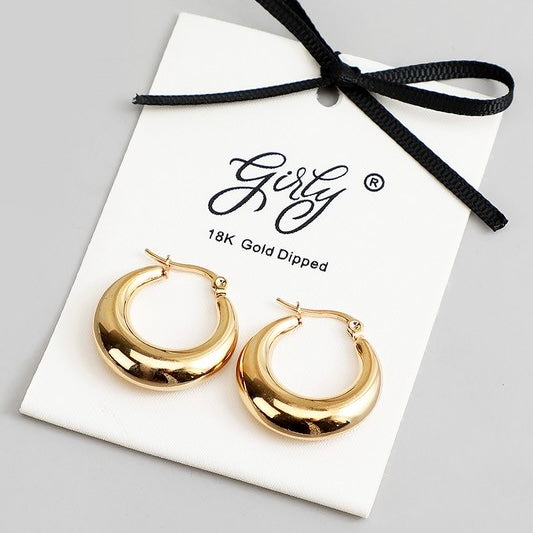 18K GOLD HOOP EARRINGS