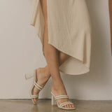 ANGELA BEIGE ALLIGATOR BLOCK HEEL