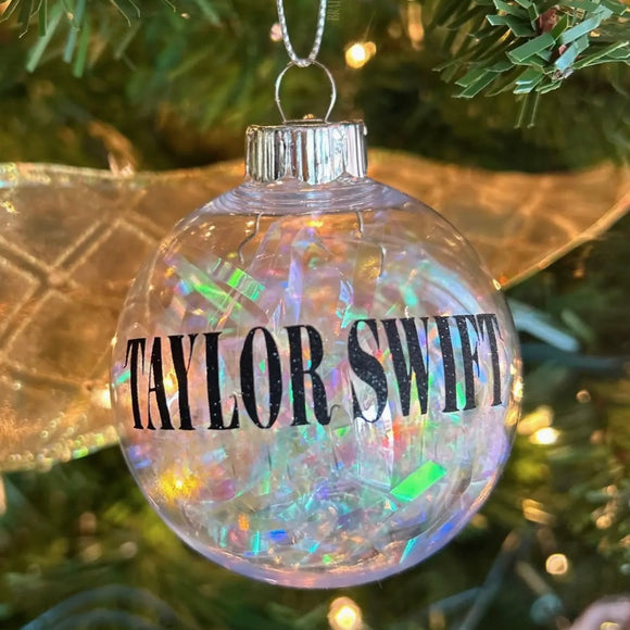 TAYLOR SWIFT CONFETTI GLITTER ORNAMENT