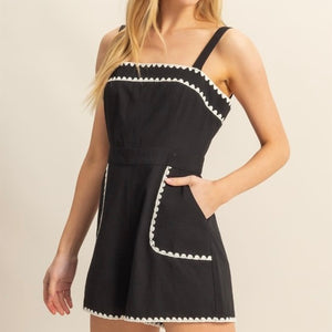 OUT OF LINE BLACK ROMPER