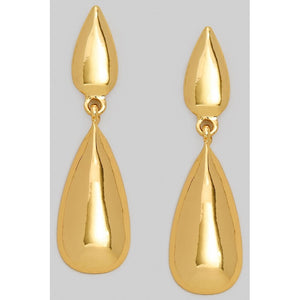 PATRICIA GOLD TEAR DROP DANGLE EARRINGS